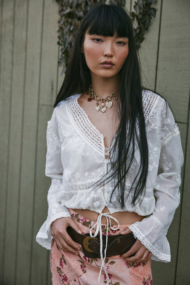 FREE PEOPLE Sweet Love Blouse-The Shop Laguna Beach