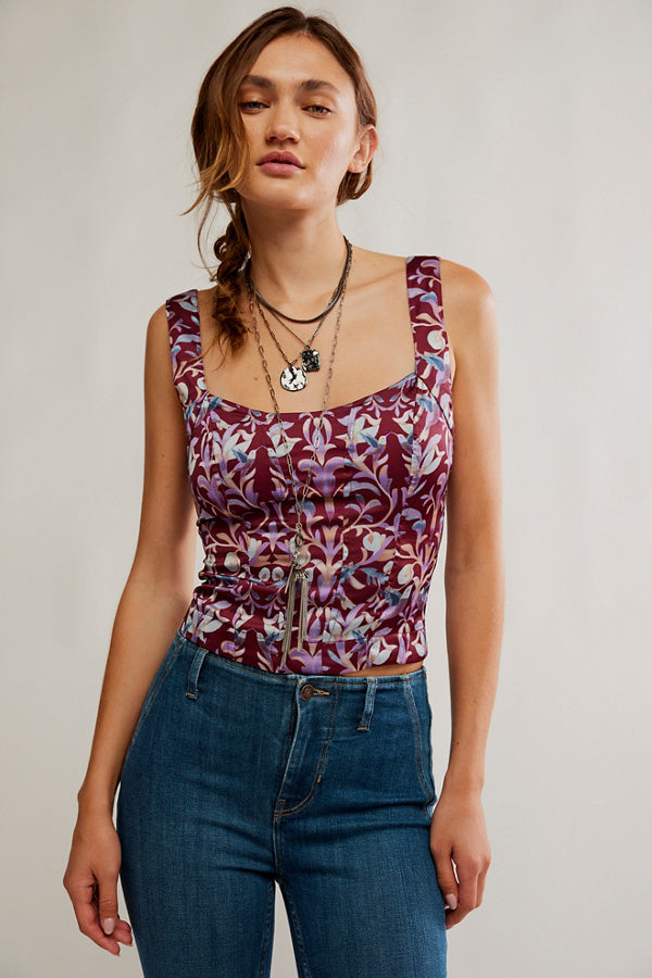 FREE PEOPLE Grace Satin Corset Top-The Shop Laguna Beach