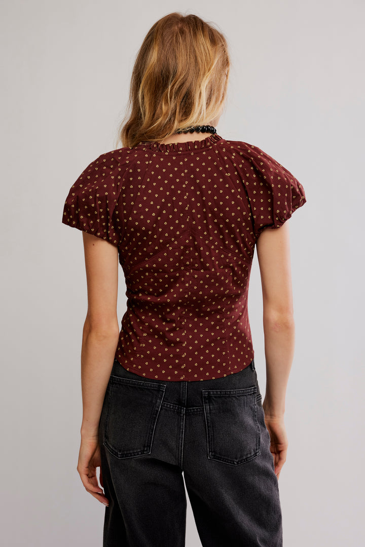 FREE PEOPLE Summer Printed Blouse-The Shop Laguna Beach