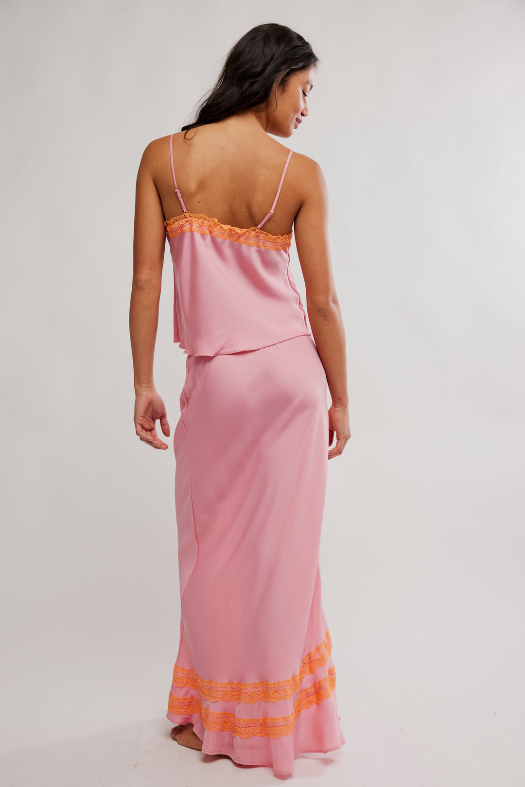 FREE PEOPLE Wish You Were Here Satin Slip Maxi Skirt-The Shop Laguna Beach