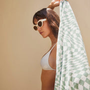 SLOWTIDE Opt Out Green Premium Beach Towel-The Shop Laguna Beach