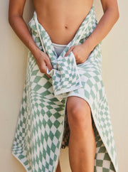 SLOWTIDE Opt Out Green Premium Beach Towel-The Shop Laguna Beach