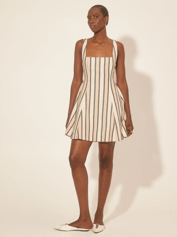 KIVARI Oaklee Stripe Mini Dress-The Shop Laguna Beach