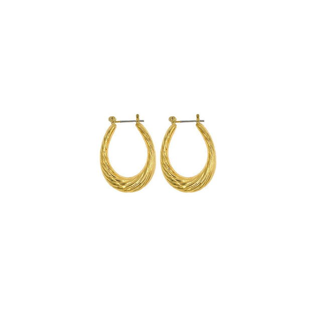 PARADIGM Swirl Oval Hoop Earrings