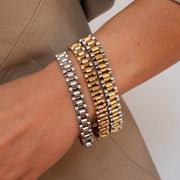 LUV AJ Timepiece Two-Toned Bracelet-The Shop Laguna Beach