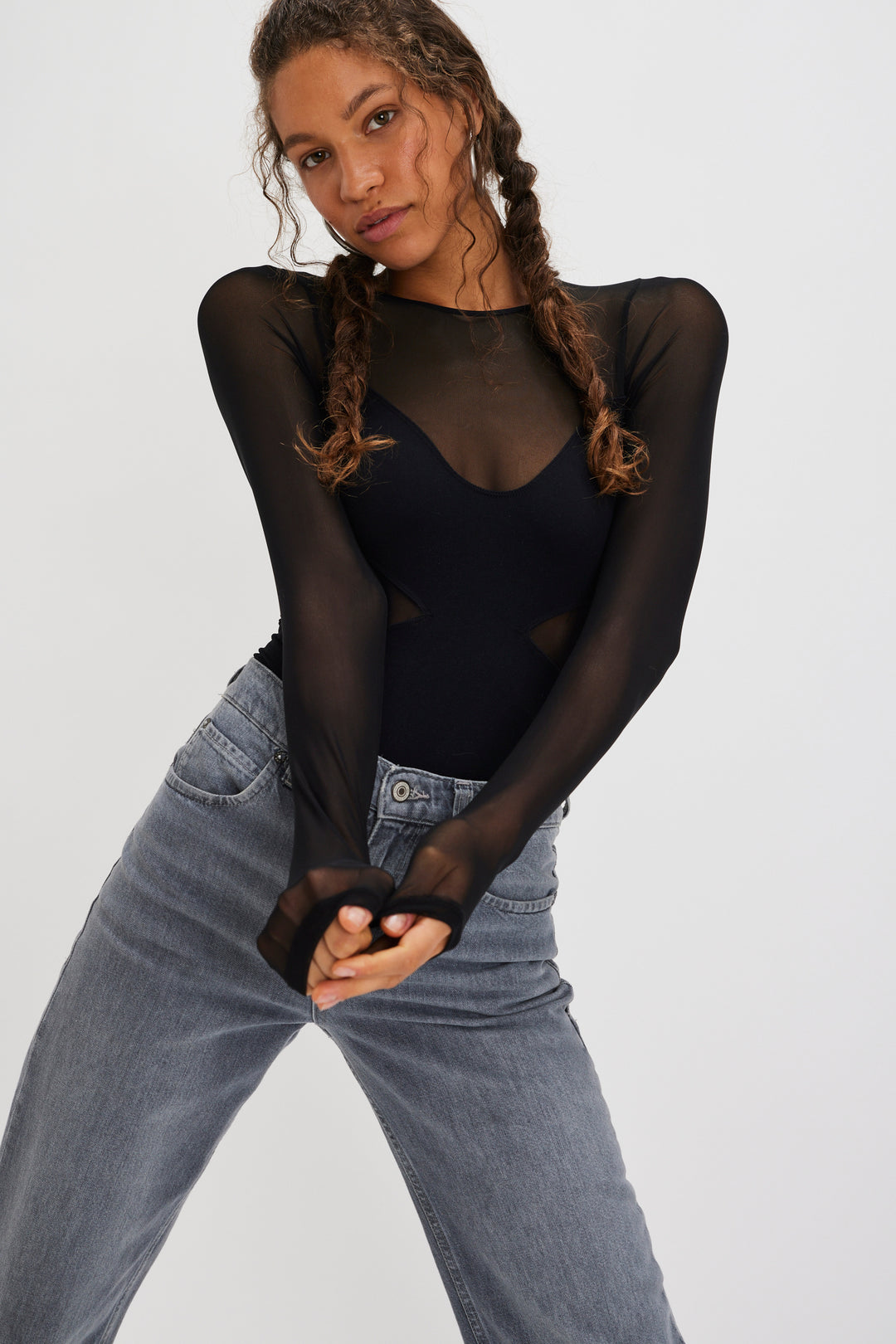 FREE PEOPLE All An Illusion Sheer Bodysuit-The Shop Laguna Beach