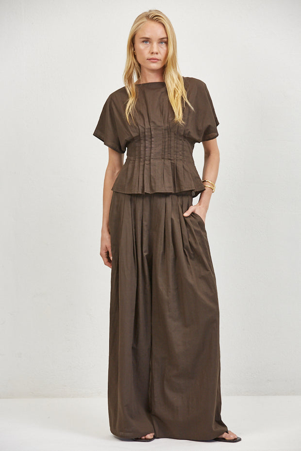 A. REN Simone Linen Elastic Pant-The Shop Laguna Beach