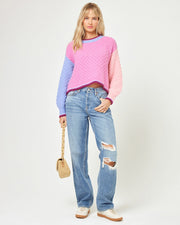 LSPACE Pretty Please Colorblock Sweater-The Shop Laguna Beach