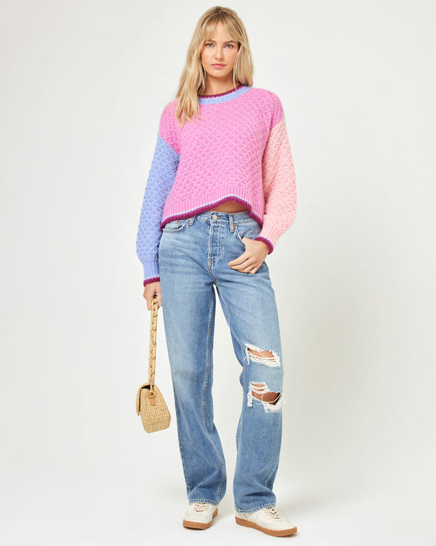 LSPACE Pretty Please Colorblock Sweater-The Shop Laguna Beach