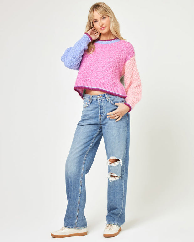 LSPACE Pretty Please Colorblock Sweater-The Shop Laguna Beach