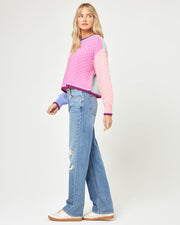 LSPACE Pretty Please Colorblock Sweater-The Shop Laguna Beach