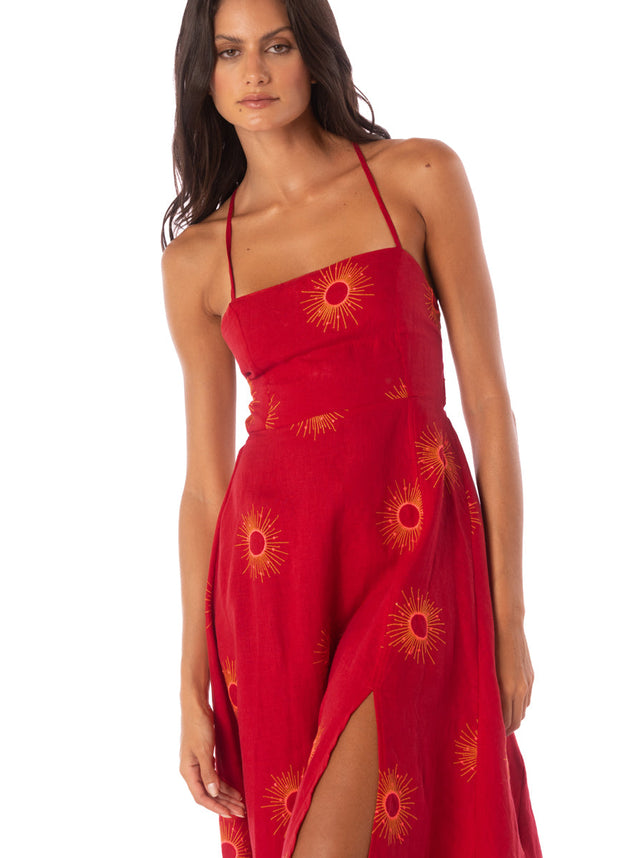 MAAJI Remi Linen Midi Dress-The Shop Laguna Beach