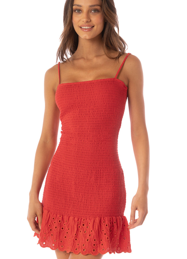 MAAJI Zephyra Smocked Mini Dress-The Shop Laguna Beach