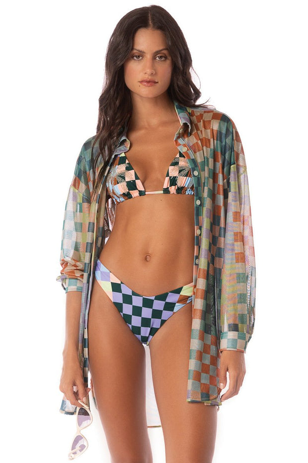 MAAJI Manele Printed Coverup Shirt-The Shop Laguna Beach