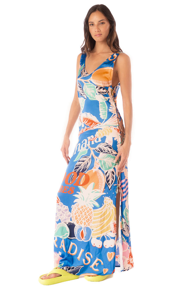 MAAJI Jasmine Lace-Side Maxi Dress-The Shop Laguna Beach