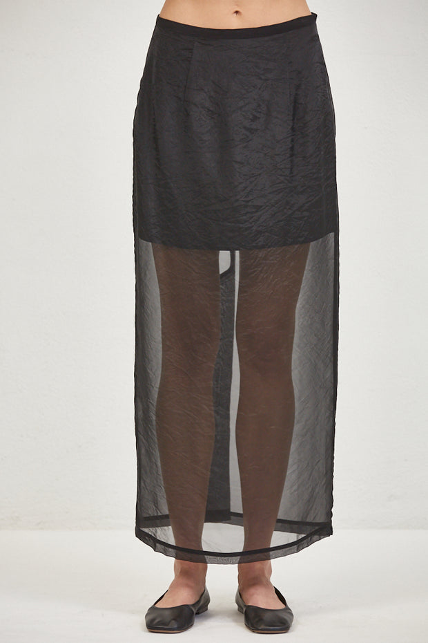 A. REN Valen Sheer Midi Skirt