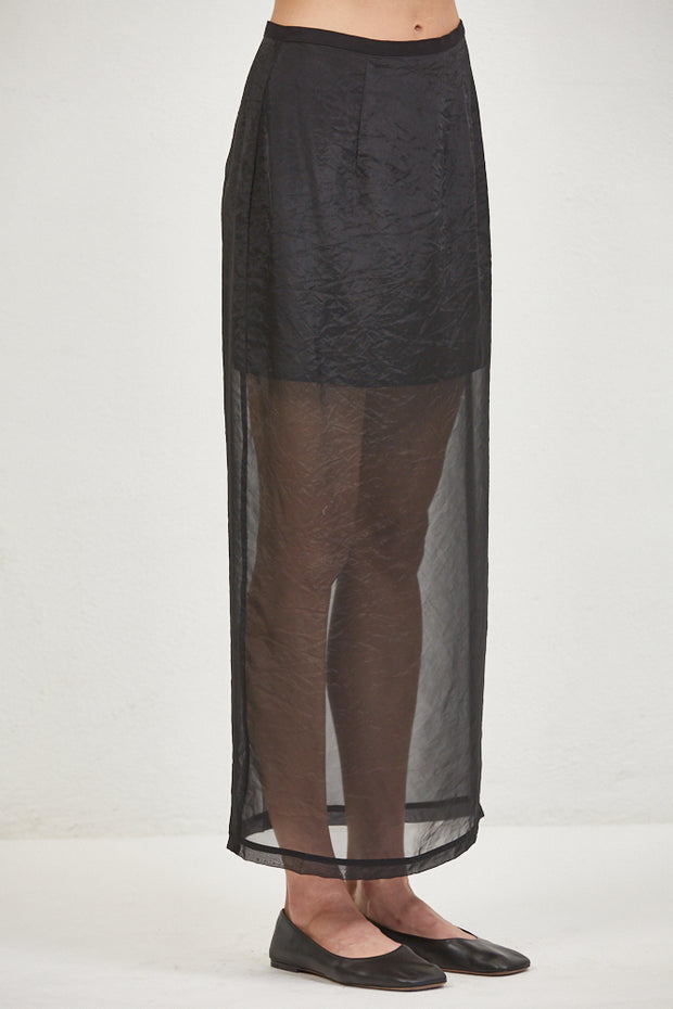 A. REN Valen Sheer Midi Skirt