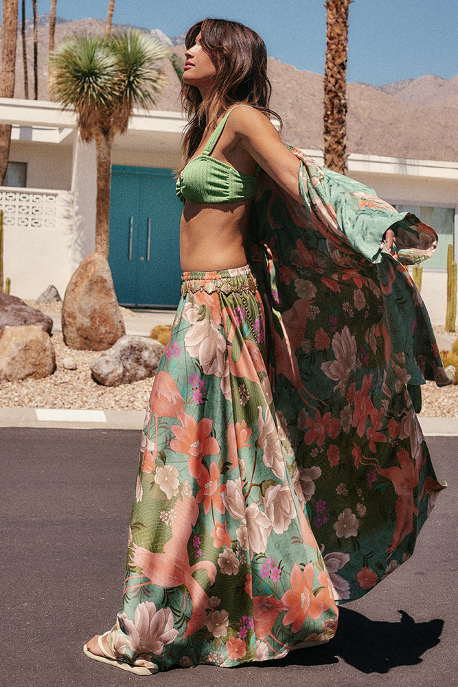 SPELL • PARADISE FOUND Floridian Maxi Skirt-The Shop Laguna Beach
