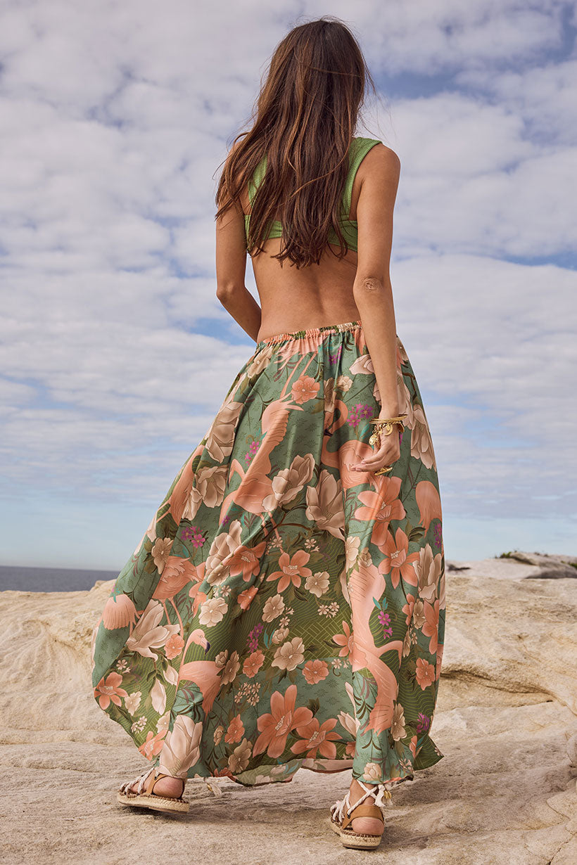 SPELL • PARADISE FOUND Floridian Maxi Skirt-The Shop Laguna Beach