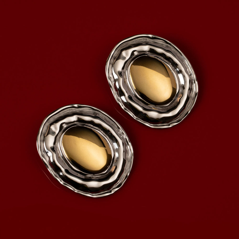 LUV AJ The Formentera Two-Toned Studs-The Shop Laguna Beach