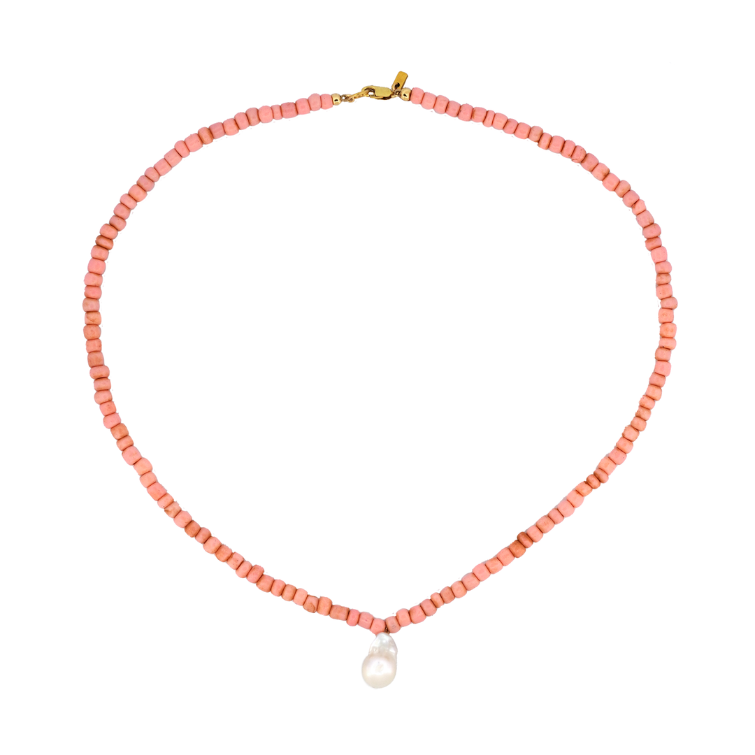 MAY MARTIN Isla Beaded Pearl Necklace-The Shop Laguna Beach