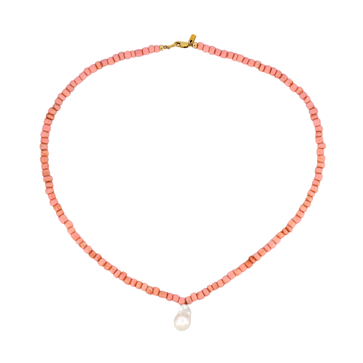 MAY MARTIN Isla Beaded Pearl Necklace-The Shop Laguna Beach