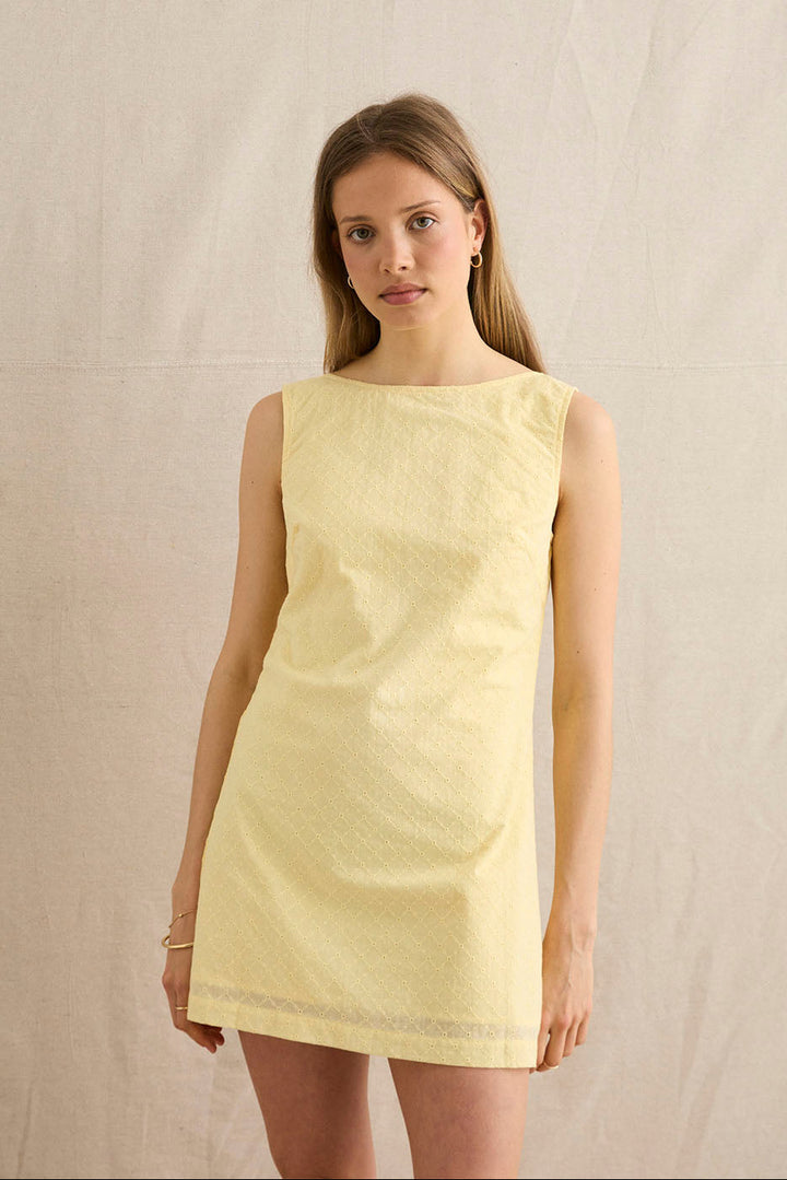 RHYTHM Porto Eyelet Mini Dress