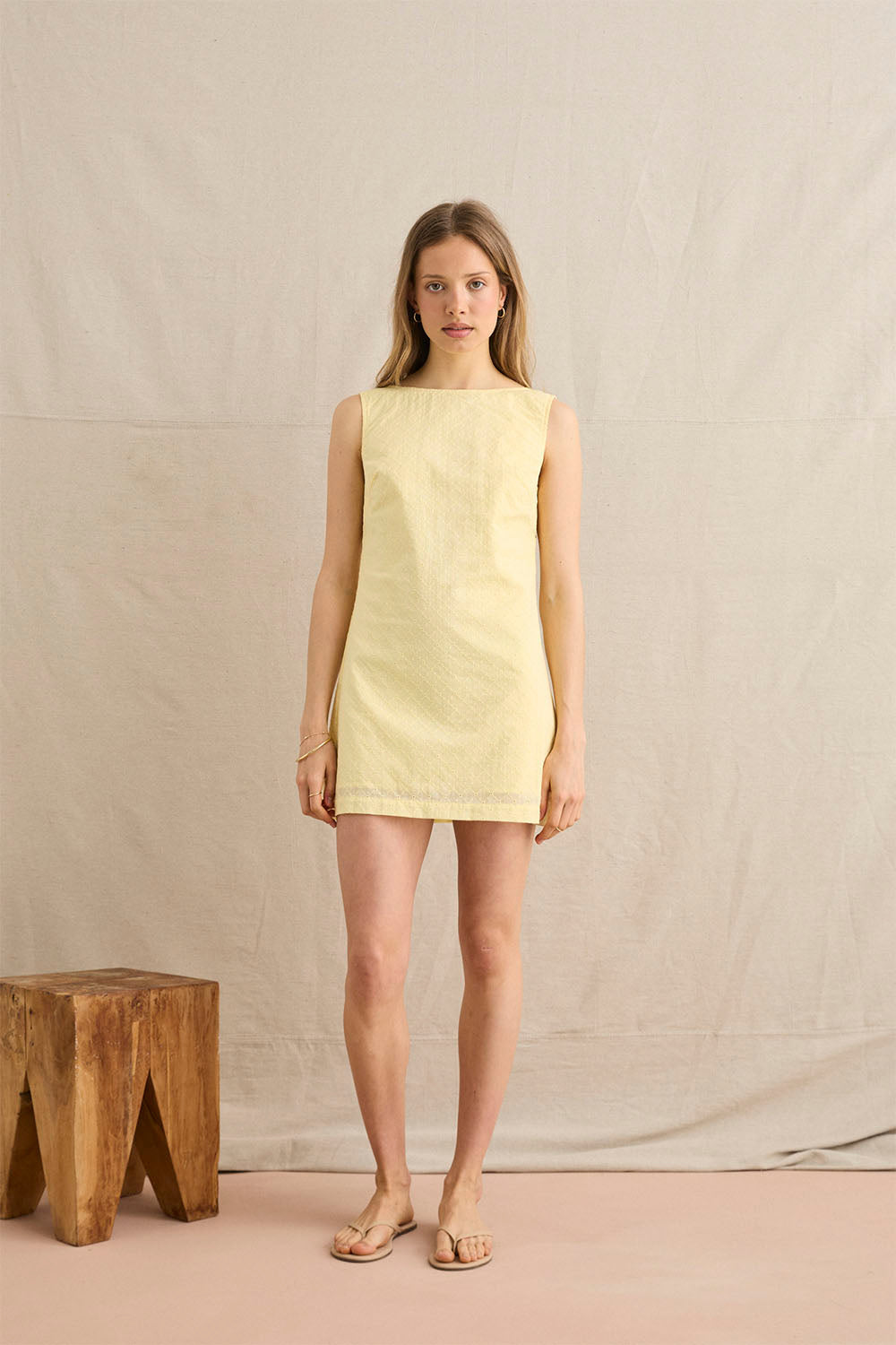 RHYTHM Porto Eyelet Mini Dress