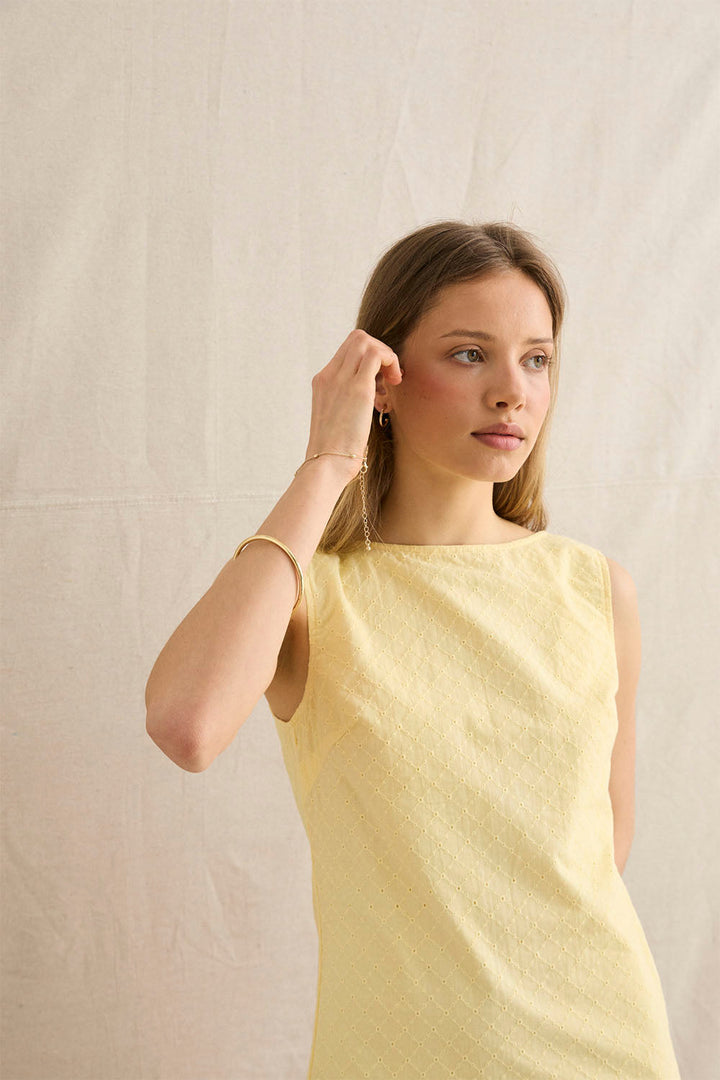 RHYTHM Porto Eyelet Mini Dress