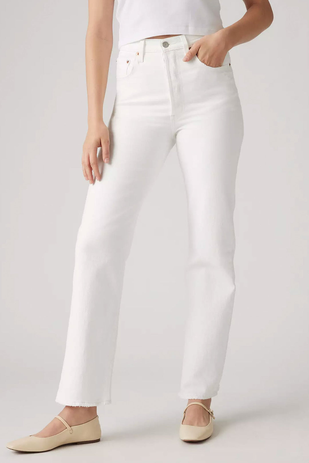 LEVI'S Ribcage Straight Ankle Jean - Cloud Over-The Shop Laguna Beach