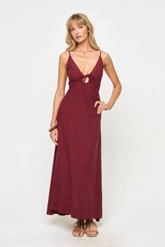 LSPACE Mabel Linen Maxi Dress-The Shop Laguna Beach
