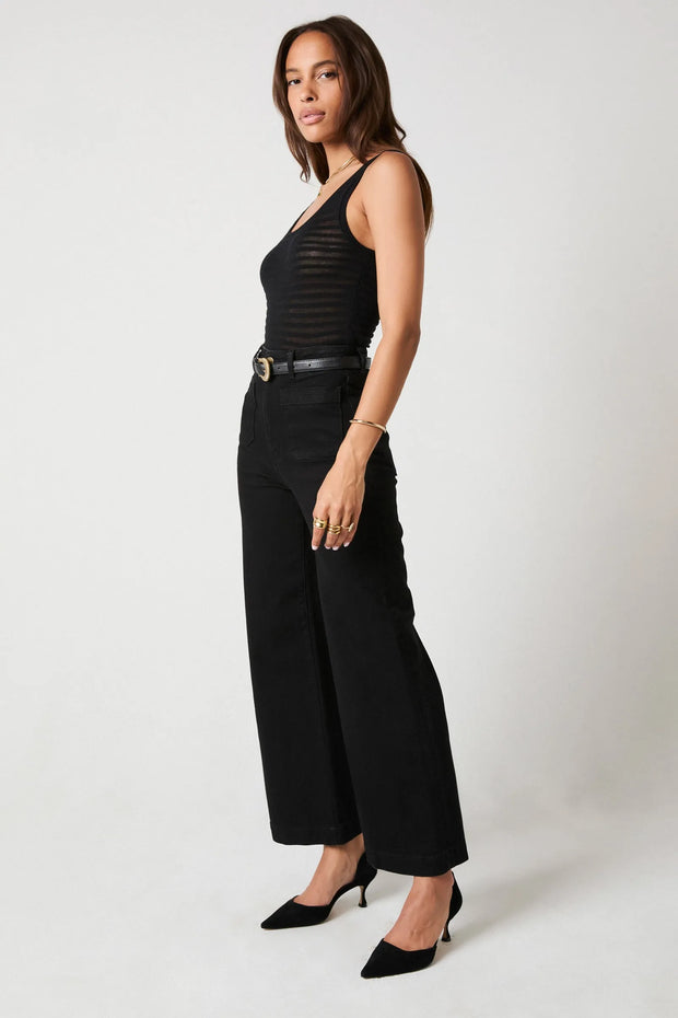 ROLLAS Sailor Rinse Wide-Leg Denim Pant - Black-The Shop Laguna Beach