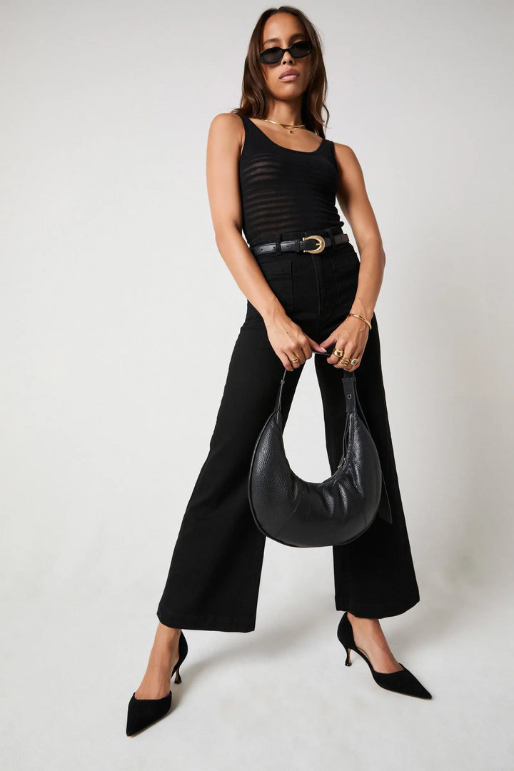 ROLLAS Sailor Rinse Wide-Leg Denim Pant - Black-The Shop Laguna Beach