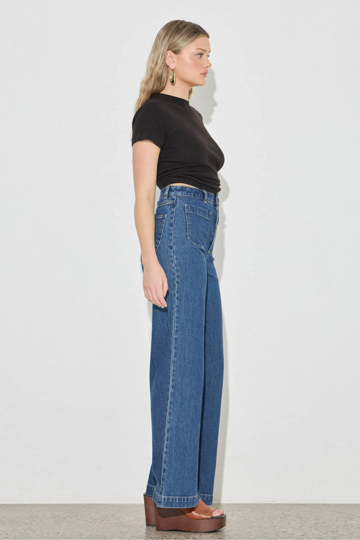 ROLLAS Sailor Long Jean - Eco Ruby Blue-The Shop Laguna Beach