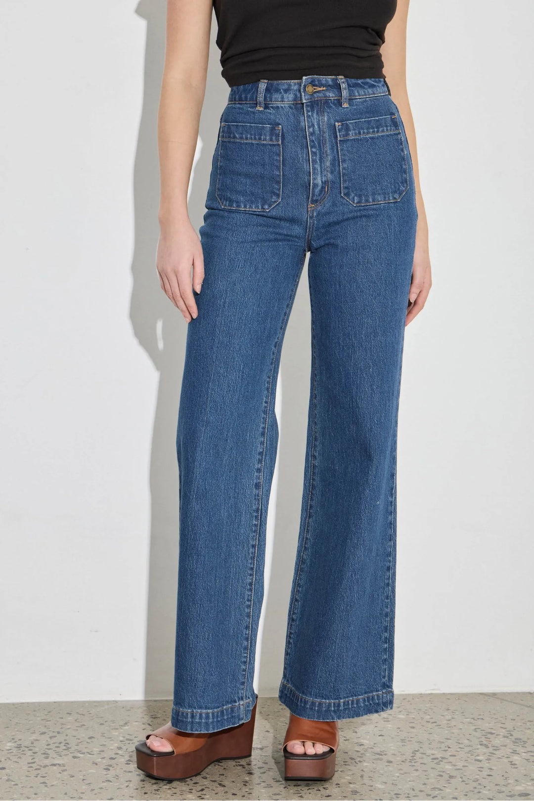 ROLLAS Sailor Long Jean - Eco Ruby Blue-The Shop Laguna Beach