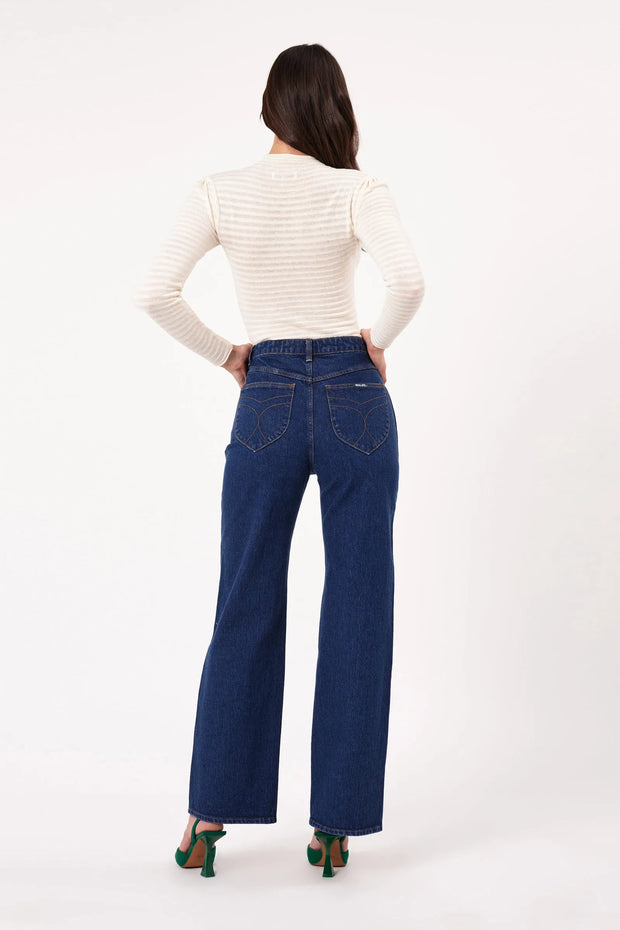 ROLLAS Heidi Wide-Leg Jean - Dark Stone-The Shop Laguna Beach