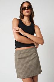 ROLLAS City Check Skirt-The Shop Laguna Beach