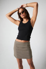 ROLLAS City Check Skirt-The Shop Laguna Beach