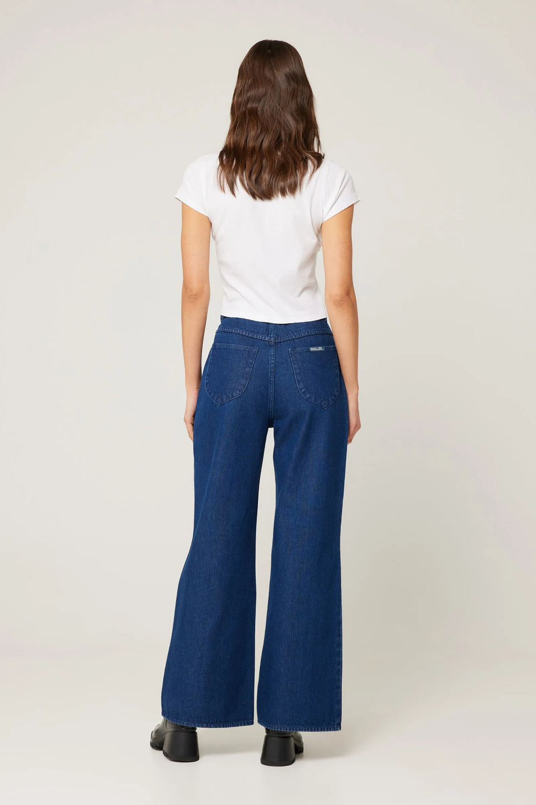ROLLAS Studio Flare Buttoned Wide-Leg Denim Pant - Lou-The Shop Laguna Beach