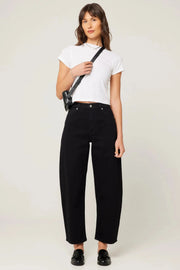 ROLLAS Gigi Barrel Denim Pant - Forever Black-The Shop Laguna Beach