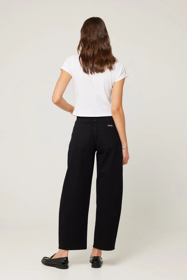 ROLLAS Gigi Barrel Denim Pant - Forever Black-The Shop Laguna Beach