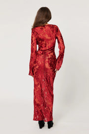 ROLLAS Bettina Silk Burnout Maxi Dress-The Shop Laguna Beach