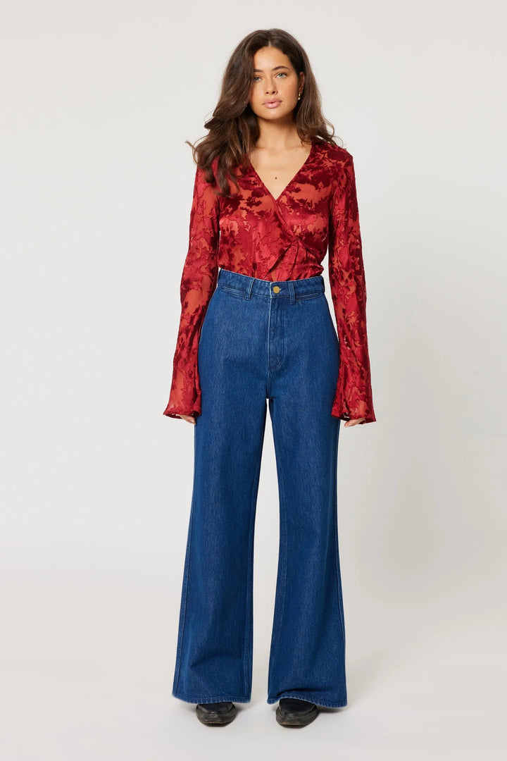 ROLLAS Studio Flare Wide-Leg Denim Pant - More Colors Available-The Shop Laguna Beach