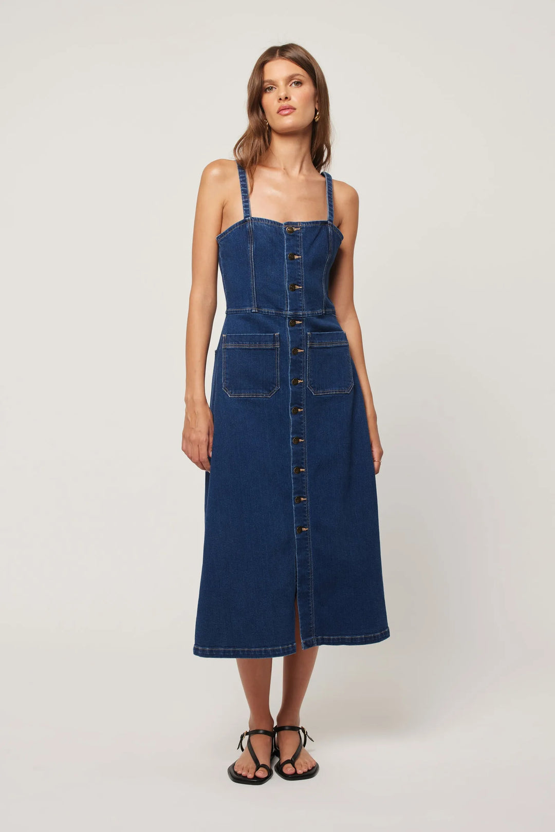 ROLLAS Mara Denim Dress - Deep Blue-The Shop Laguna Beach