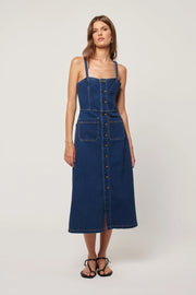 ROLLAS Mara Denim Dress - Deep Blue-The Shop Laguna Beach