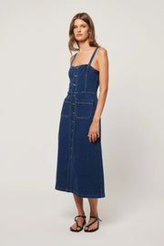 ROLLAS Mara Denim Dress - Deep Blue-The Shop Laguna Beach