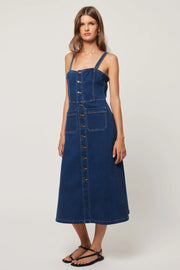 ROLLAS Mara Denim Dress - Deep Blue-The Shop Laguna Beach