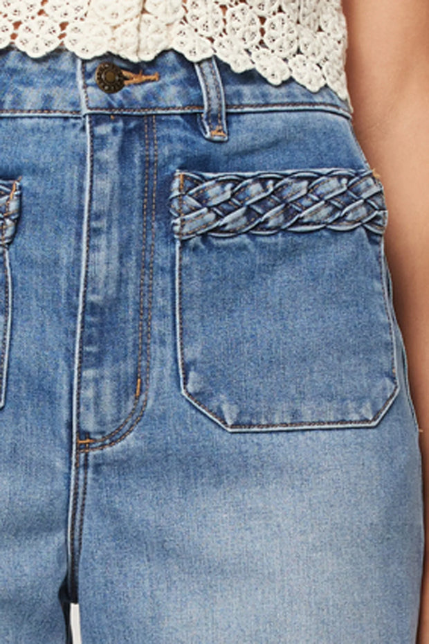 ROLLAS Sailor Braid Denim Pant - Canyon Blue-The Shop Laguna Beach