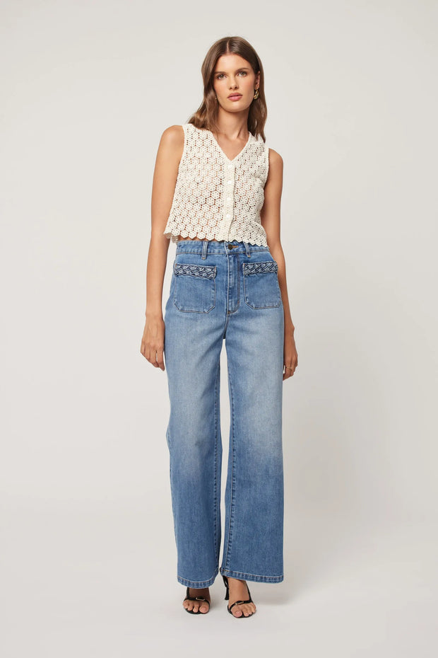 ROLLAS Sailor Braid Denim Pant - Canyon Blue-The Shop Laguna Beach