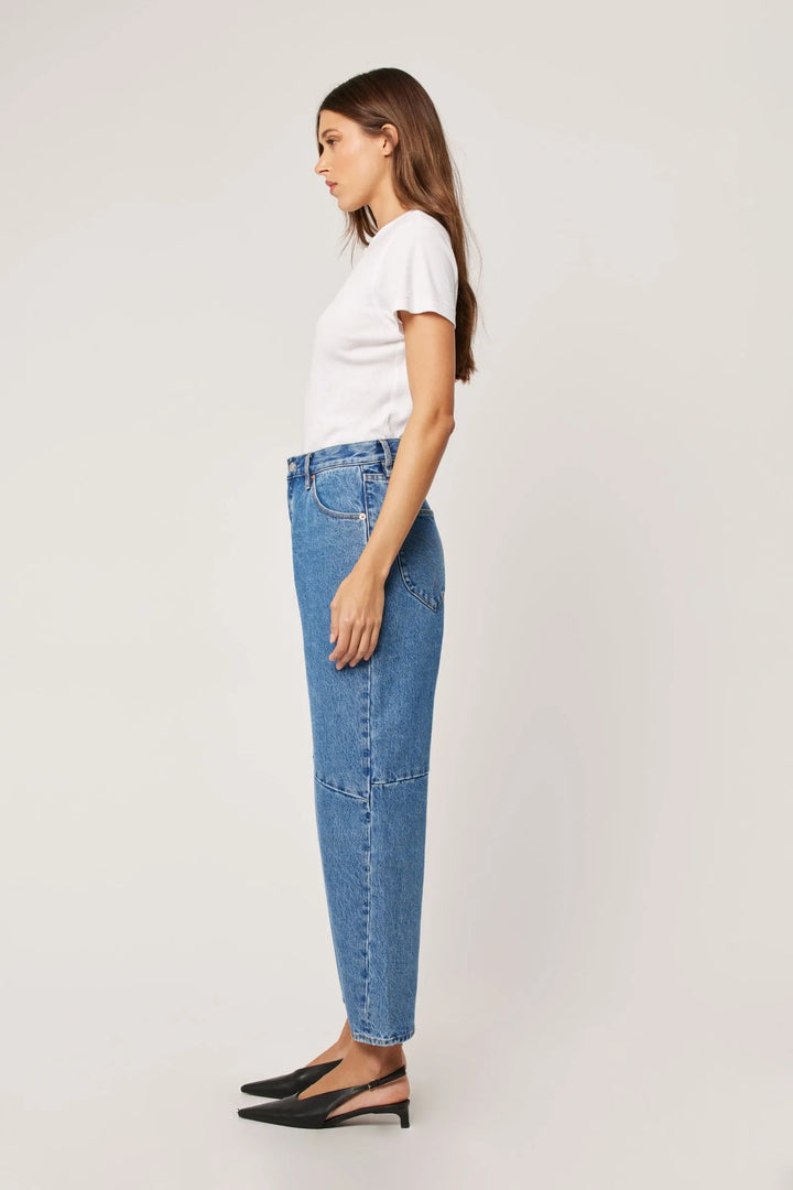 ROLLAS Jane Barrel Denim Pant - River Blue-The Shop Laguna Beach